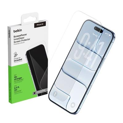 Belkin OVA237HQ ScreenForce InvisiGlass iPhone Air Uyumlu (Kolay Hizalama Kitli) Temperli Cam Ekran Koruyucu