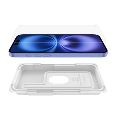 Belkin Screen Force Ultra Glass iPhone 16 Plus-15 Plus ve 14 Pro Max Ekran Koruyucu (Kolay Hizalama Tepsili) / OVA132ZZ
