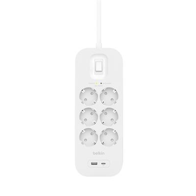 Belkin SRB002VF2M USB-C-USB-A 6X 2 Metre Akım Korumalı Priz