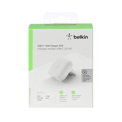 Belkin WCA003VF04-APL BOOST↑Charge Pro 20 W USB-C Duvar Şarj Aygıtı + 1,2 m USB-C – Lightning Kablosu