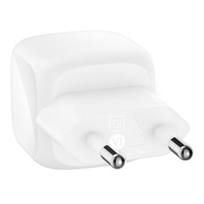 Belkin WCA008KQ1MWH-B6 BoostCharge 30W USB-C Şarj Cihazı + USB-C to USB-C Şarj Kablosu – Beyaz