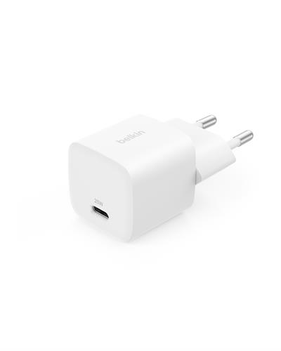 Belkin WCA012KQWH BoostCharge 25W USB-C Hızlı Şarj Adaptörü – Beyaz