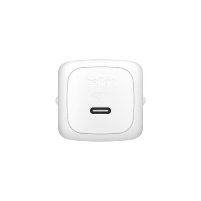 Belkin WCA013KQ1MWH-B6 BoostCharge 45 W USB-C Hızlı Şarj Aleti + USB-C Kablo – Beyaz