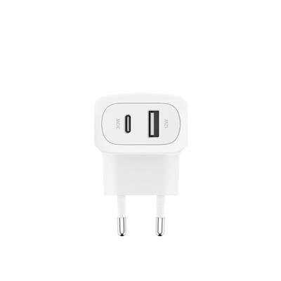 Belkin WCB009VFWH BoostCharge 42W Çift Port USB-C + USB-A Hızlı Şarj Adaptörü - Beyaz