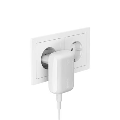 Belkin WCB009VFWH BoostCharge 42W Çift Port USB-C + USB-A Hızlı Şarj Adaptörü - Beyaz