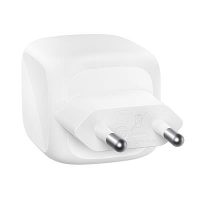 Belkin WCH019KQ1MWH-B6 BoostCharge Pro 2-Port USB-C GaN 50W Şarj Adaptörü + USB-C Kablosu – Beyaz