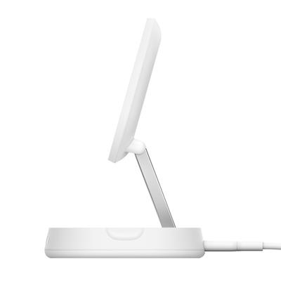 Belkin WIA008BTBK Boostcharge Pro Magsafe Katlanır Qi2 15W Şarj Standı-Beyaz