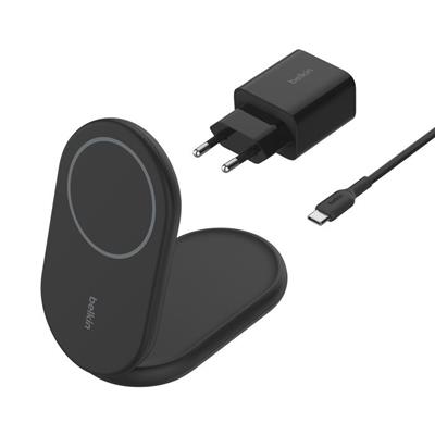Belkin WIB007VFBK BoostCharge Pro Qi2 15W Katlanabilir Kablosuz Şarj Standı - Siyah