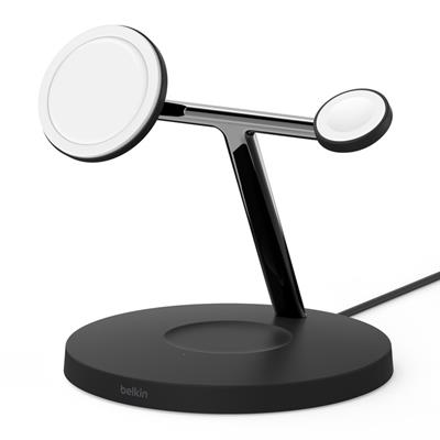 Belkin WIZ017VFBK Boostcharge Pro Magsafe 3in1 Kablosuz Şarj 2. Jenerasyon- Siyah