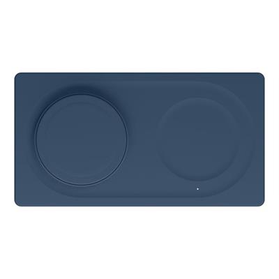 Belkin WIZ019VFBL-APL BoostCharge Pro 2‑in‑1 MagSafe 15W Kablosuz Şarj Standı - Mavi
