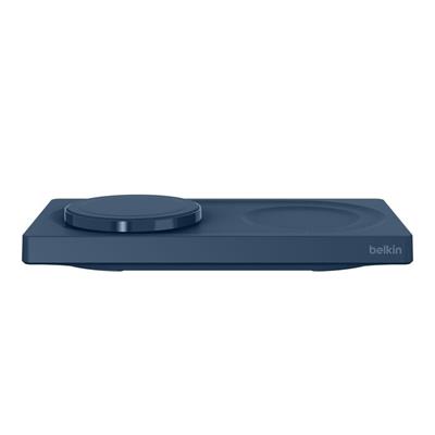 Belkin WIZ019VFBL-APL BoostCharge Pro 2‑in‑1 MagSafe 15W Kablosuz Şarj Standı - Mavi