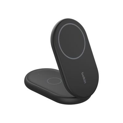 Belkin WIZ028VFBK 2-in-1 Manyetik Katlanabilir Kablosuz Şarj Cihazı – Siyah