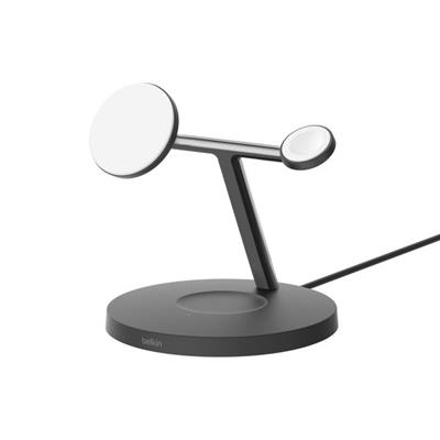 Belkin WIZ032KQBK BoostCharge Pro 3in1 Qi2 15W Kablosuz Şarj Standı - Siyah