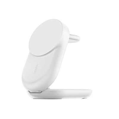 Belkin WIZ037KQWH 3-in-1 Katlanabilir Manyetik Qi2 25W Kablosuz Şarj Standı - Beyaz