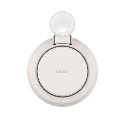 Belkin WIZ040KQSD BoostCharge Pro 3-in-1 Qi2 MagSafe Uyumlu 25W Manyetik Şarj Standı – Bej