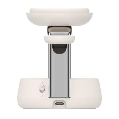 Belkin WIZ040KQSD BoostCharge Pro 3-in-1 Qi2 MagSafe Uyumlu 25W Manyetik Şarj Standı – Bej