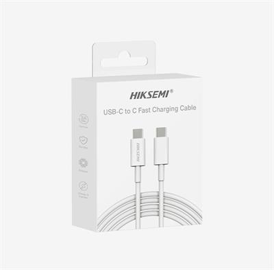 HIKSEMI HS-HUB-CBC2C USB-C to USB-C Hızlı Şarj ve Veri Kablosu (60W, 1M) - Beyaz