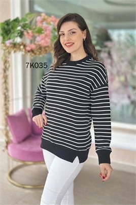 Bisiklet Yaka 2 İplik Sweatshirt