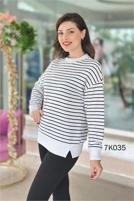 Bisiklet Yaka 2 İplik Sweatshirt