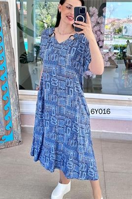 Halka Detay Viskon Elbise