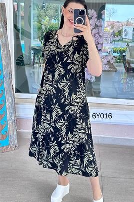 Halka Detay Viskon Elbise