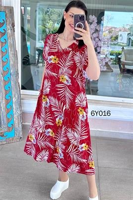 Halka Detay Viskon Elbise