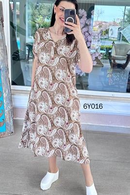 Halka Detay Viskon Elbise