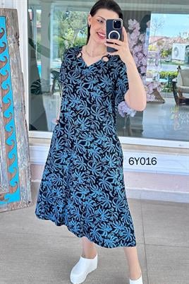 Halka Detay Viskon Elbise