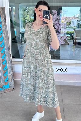 Halka Detay Viskon Elbise