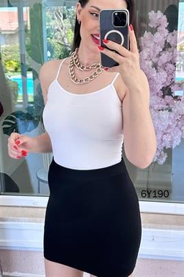 İp Askılı Likralı Body