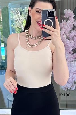 İp Askılı Likralı Body