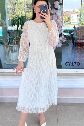 Piliseli Dantel Elbise