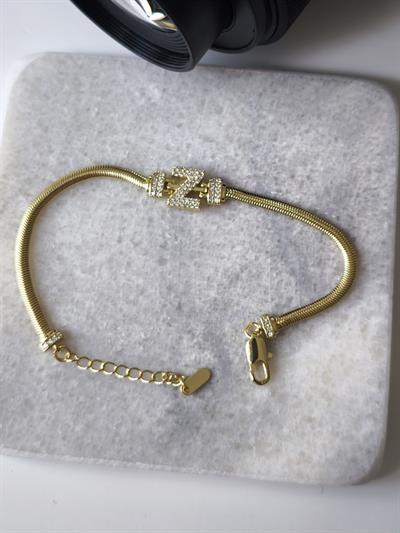 Altın Kaplama ‘Z Harf 14k Gold Renk Bileklik