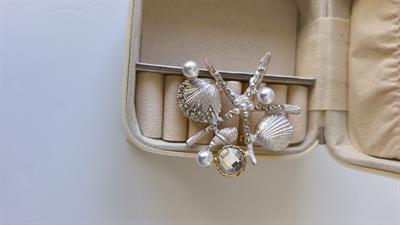 Deniz Figürlü Renkli Taşlı Broş