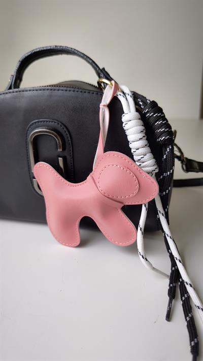 Deri Köpek Figür Sallantılı Çanta Aksesuarı 