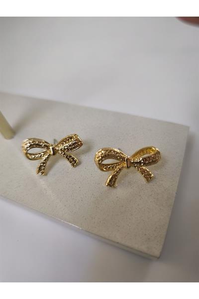 Fiyonk Model Kendinden Desenli Çelik Küpe