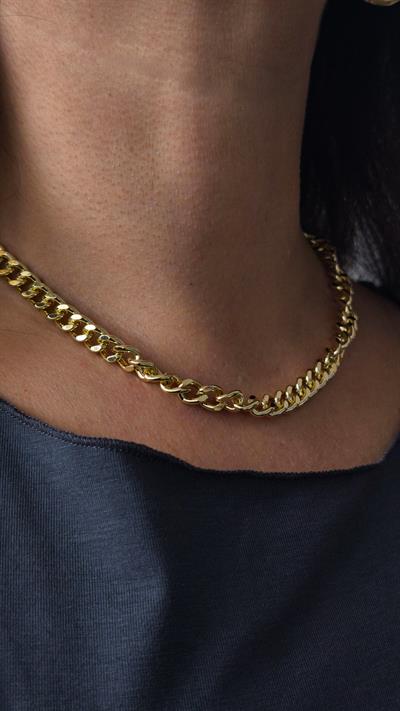 İç İçe Geçmeli Klasik Zincir Kolye