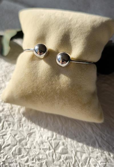 İkiÖzel Kaplama Ucu Topçuk Plaka Kelepçe Bileklik 