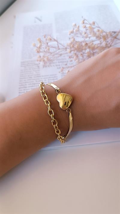 İtalyan Zincir İkili Görünüm Bileklik