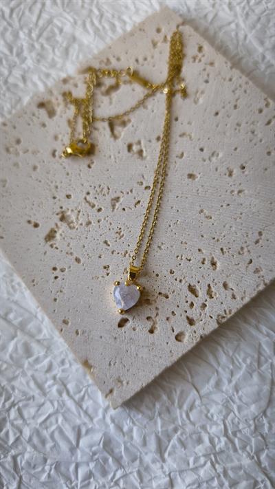 Kalp Şekil Renkli Uç Kolye