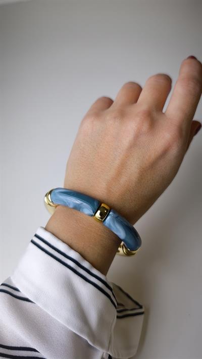 Kemik Gold Detay Bordo Lastikli Bileklik