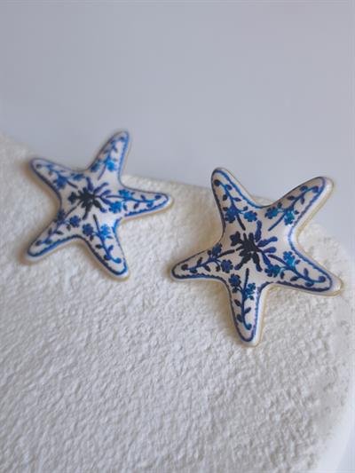 Marka Model Mavi Porselen Deniz Yıldızı Küpe