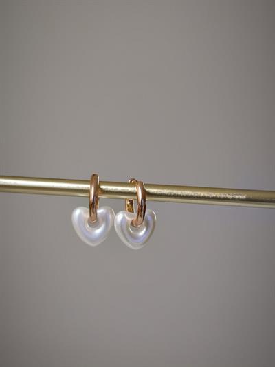 Minik Halkaya Geçmeli Kalp Küpe