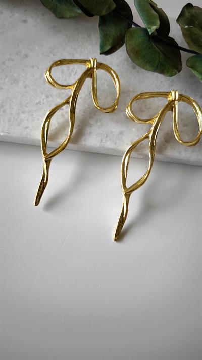 Özel Kaplama Fiyonk Kurdele Küpe