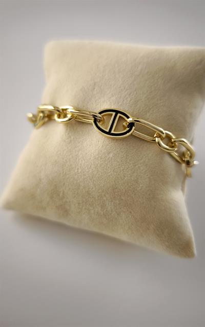 Özel Seri Halka Geçmeli İki renk Figürlü  Zincir Bileklik