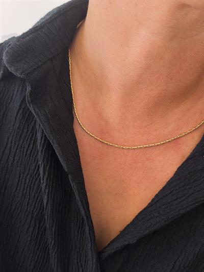 Özel Seri İnce Küp Yılan Zincir Kolye ( 50 Cm ) 