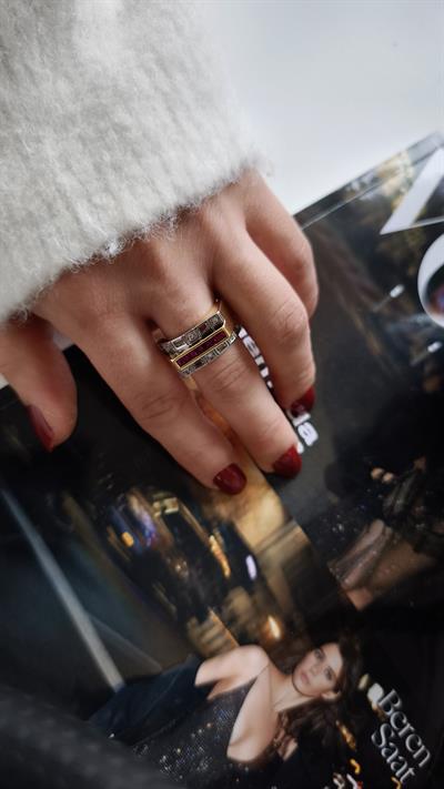 Özel Seri Renkli Zirkon Taşlı Vintage Ayarlanabilir Yüzük