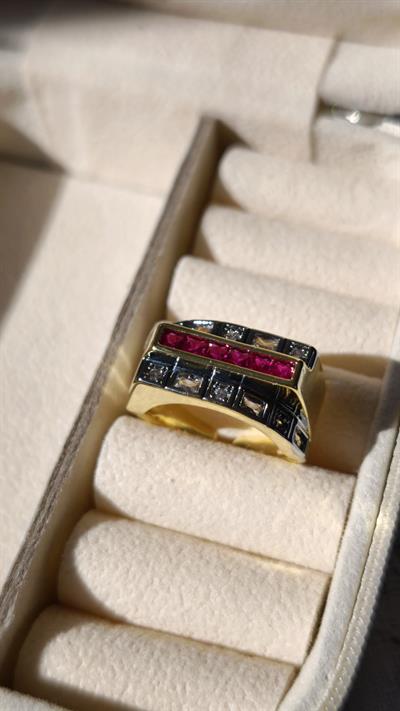 Özel Seri Renkli Zirkon Taşlı Vintage Ayarlanabilir Yüzük