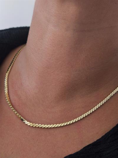 Özel Seri S Kıvrım Zincir Kolye (43 Cm) 