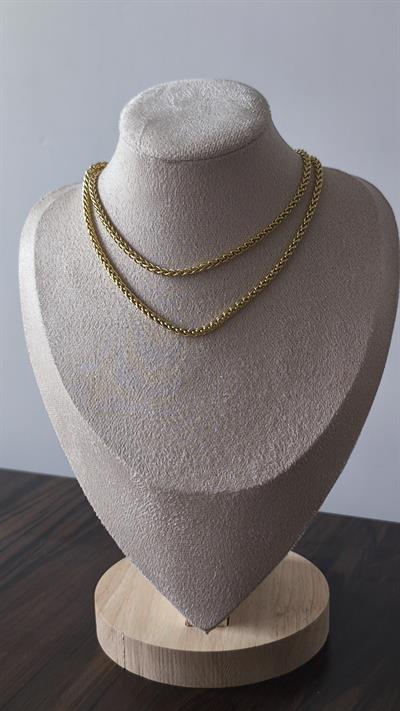 Özel Seri Sık Halka Geçmeli Zincir Kalın Zincir Kolye ( 60 Cm ) 